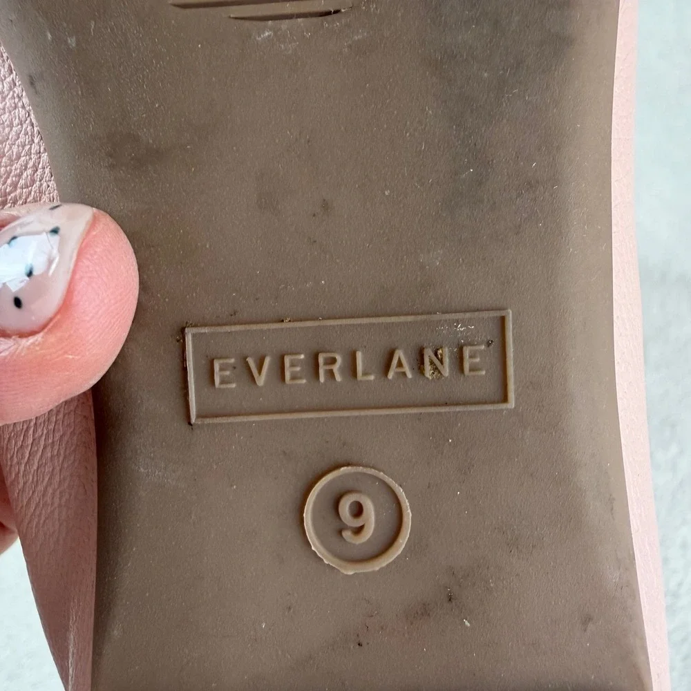 Everlane The Day Glove Rose Pink Leather Ballet Flats Women 9 Rounded Toe